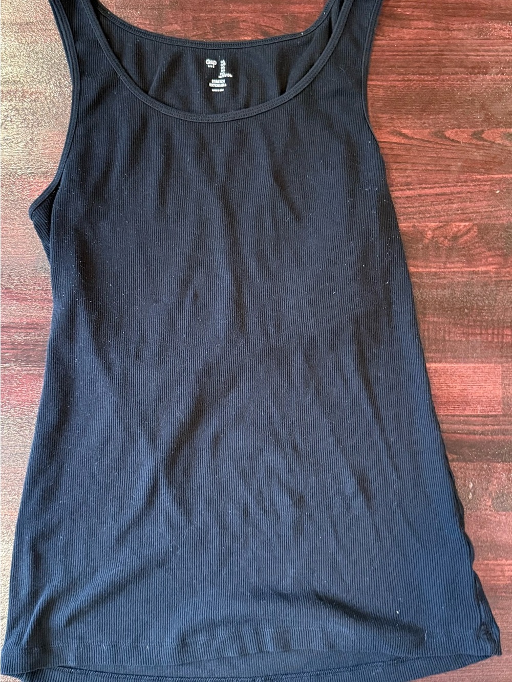 Gap Black Ribbed Tank Top Women’s Size Large